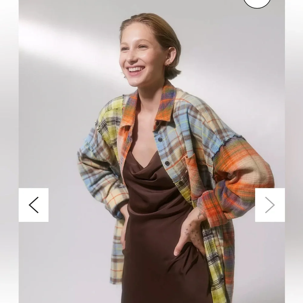 Urban Outfitters 
BDG Red, yellow and Blue Patchwork Plaid Shirt XS - Picture 5 of 16